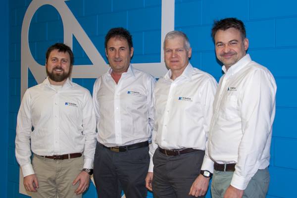 From left to right: Joris Wuyts (Area Sales Manager Belgium), Pascal Marmet (Area Sales Manager France), Peter Janssens (Regional Sales Manager Belgium & France) and Karel Strubbe (Regional Sales Director EMEA)